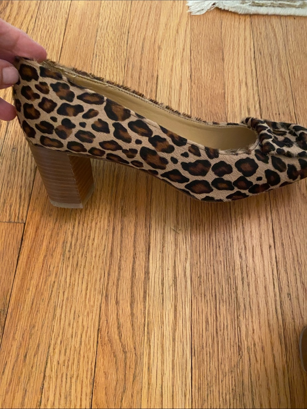 ANN MASHBURN Leopard-Print Square-Toe Pumps - brown, black, cream - Picture 2 of 6